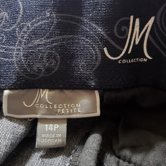 Classic Dark Blue Denim Jeans By JM Collection Size 14P - Picture 6 of 13